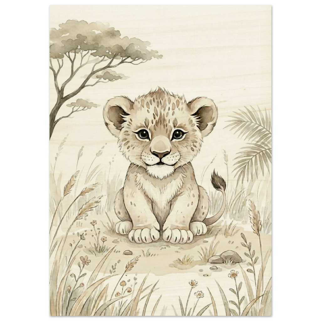 3er Set Poster "Safari-Freunde" – Löwe, Elefant & Giraffe