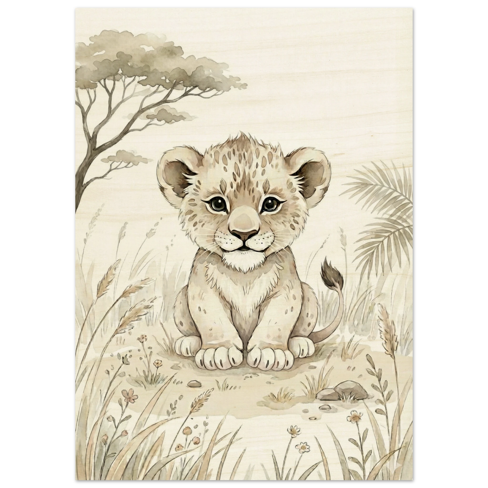 3er Set Poster "Safari-Freunde" – Löwe, Elefant & Giraffe