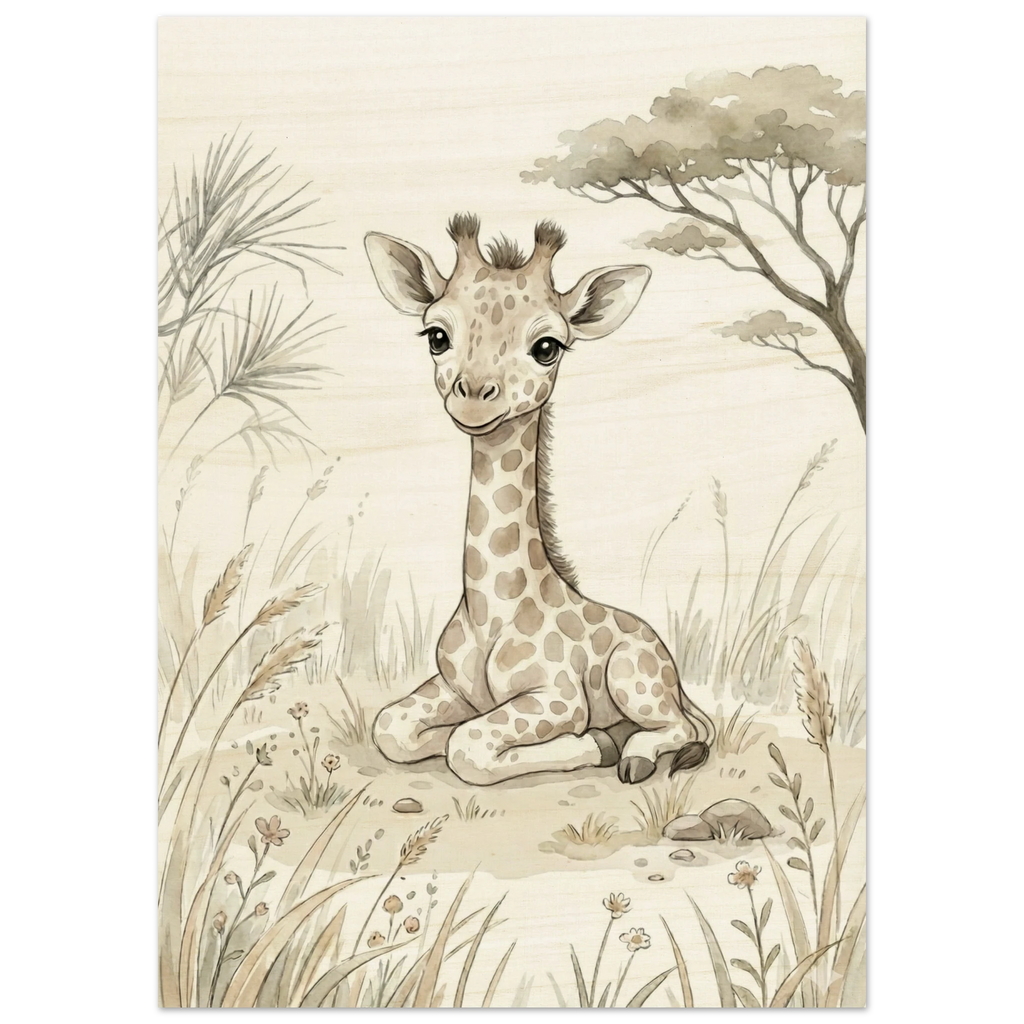 3er Set Poster "Safari-Freunde" – Löwe, Elefant & Giraffe