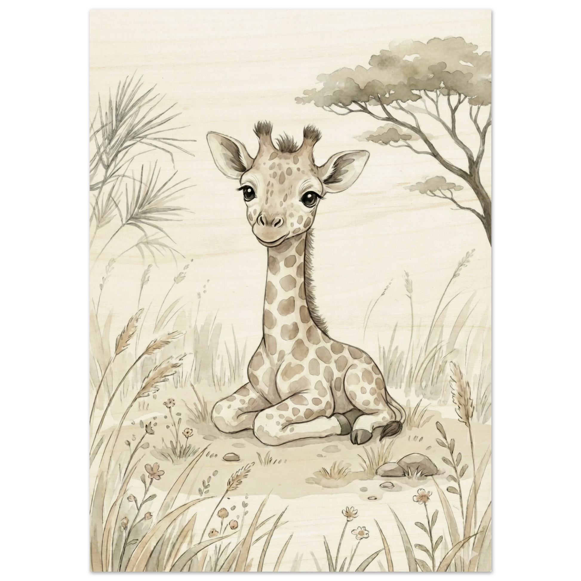 3er Set Poster "Safari-Freunde" – Löwe, Elefant & Giraffe